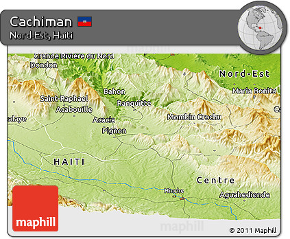 Physical Panoramic Map of Cachiman