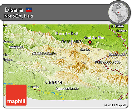 Physical Panoramic Map of Disara