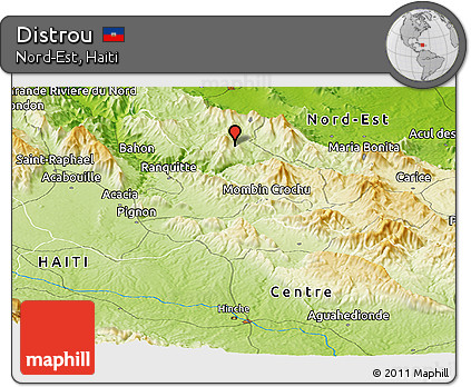 Physical Panoramic Map of Distrou
