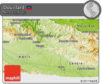 Physical Panoramic Map of Douillard