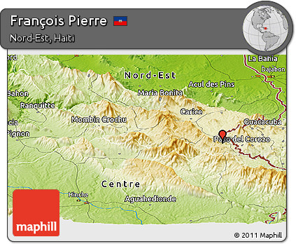 Physical Panoramic Map of François Pierre