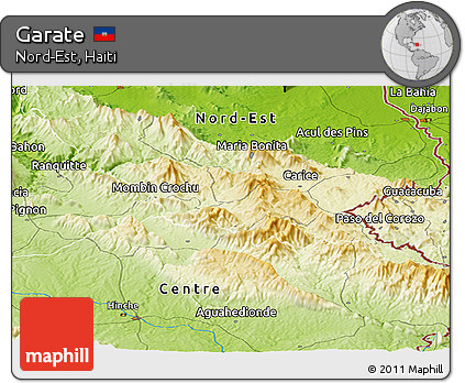 Physical Panoramic Map of Garate
