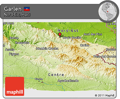 Physical Panoramic Map of Garlen