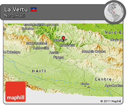 Physical Panoramic Map of La Vertu