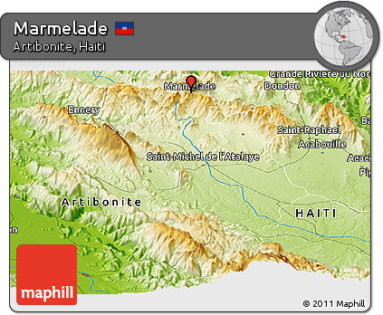 Physical Panoramic Map of Marmelade