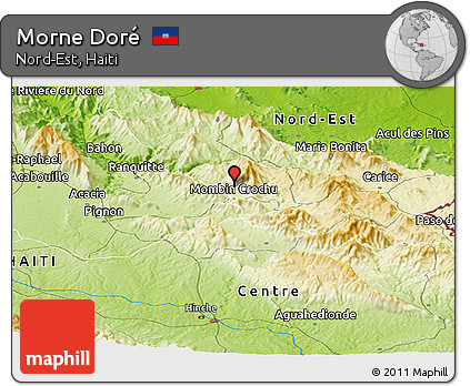 Physical Panoramic Map of Morne Doré