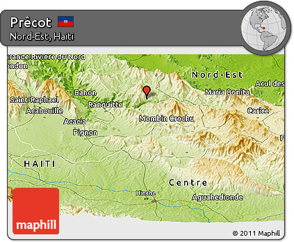 Physical Panoramic Map of Prêcot