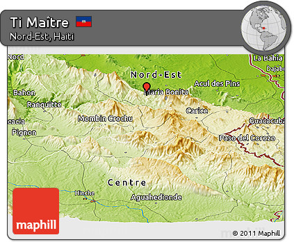 Physical Panoramic Map of Ti Maître