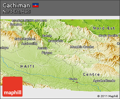 Physical Panoramic Map of Cachiman