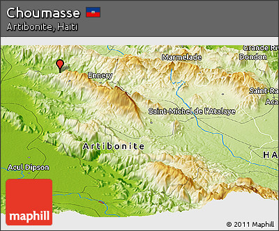 Physical Panoramic Map of Choumasse