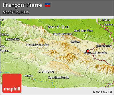 Physical Panoramic Map of François Pierre