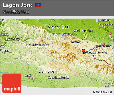 Physical Panoramic Map of Lagon Jonc