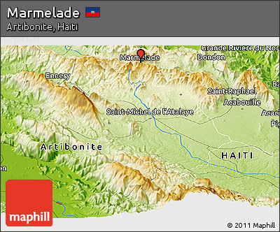 Physical Panoramic Map of Marmelade