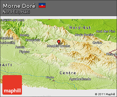Physical Panoramic Map of Morne Doré