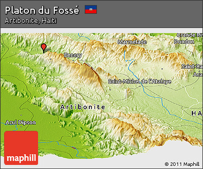Physical Panoramic Map of Platon Du Fossé