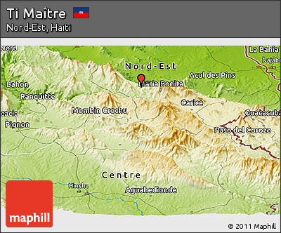Physical Panoramic Map of Ti Maître