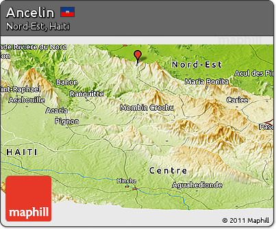 Physical Panoramic Map of Ancelin