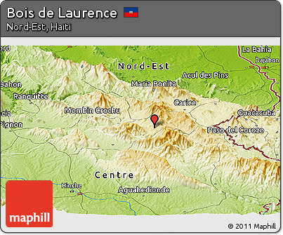 Physical Panoramic Map of Bois De Laurence
