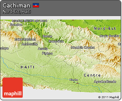 Physical Panoramic Map of Cachiman