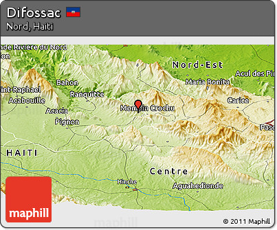 Physical Panoramic Map of Difossac