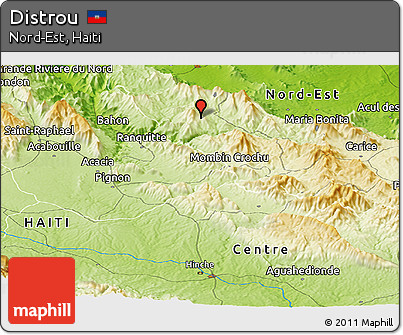 Physical Panoramic Map of Distrou