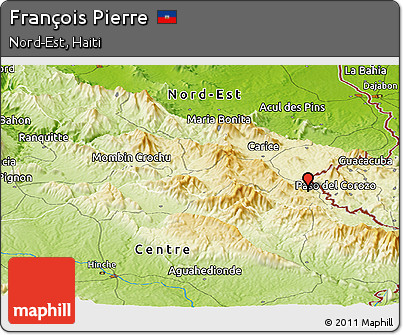Physical Panoramic Map of François Pierre