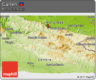 Physical Panoramic Map of Garlen