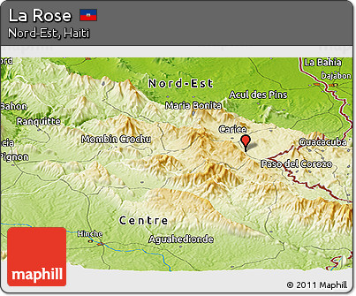 Physical Panoramic Map of La Rose