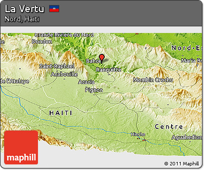 Physical Panoramic Map of La Vertu
