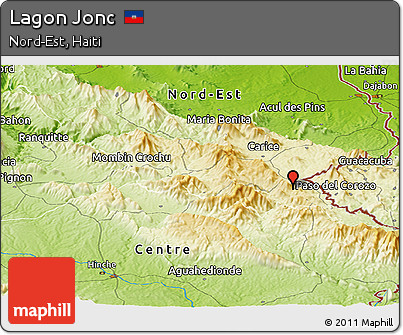 Physical Panoramic Map of Lagon Jonc