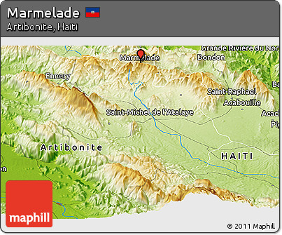 Physical Panoramic Map of Marmelade