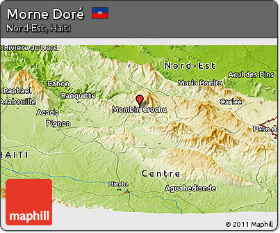 Physical Panoramic Map of Morne Doré
