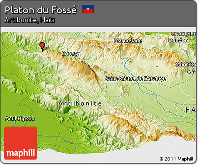 Physical Panoramic Map of Platon Du Fossé