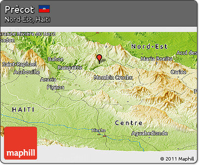 Physical Panoramic Map of Prêcot