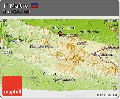 Physical Panoramic Map of Ti Maître