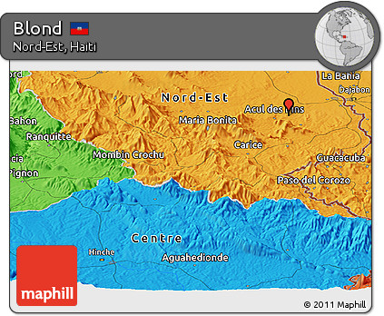 Political Panoramic Map of Blond