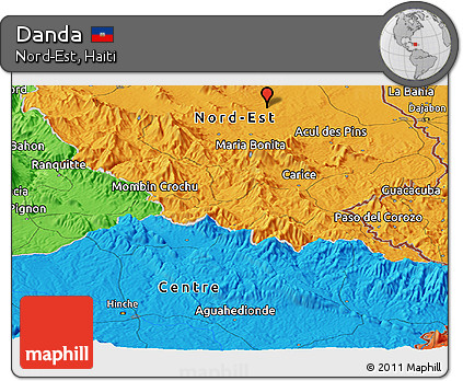 Political Panoramic Map of Danda