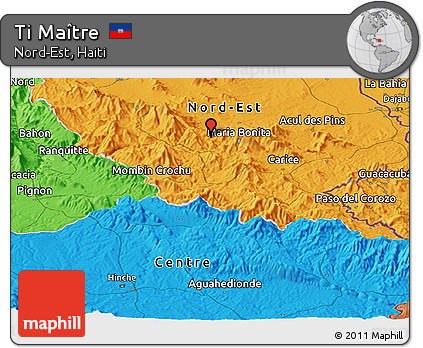 Political Panoramic Map of Ti Maître