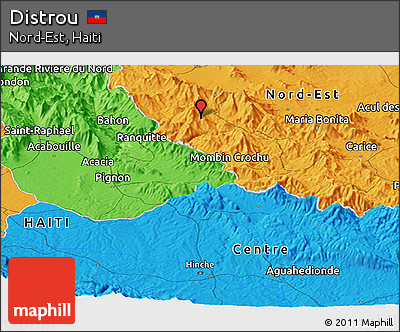 Political Panoramic Map of Distrou