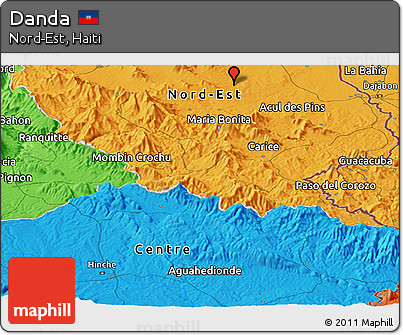 Political Panoramic Map of Danda