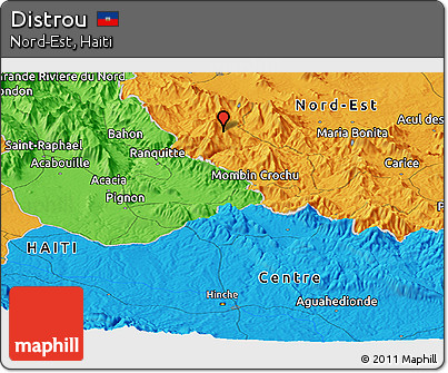 Political Panoramic Map of Distrou