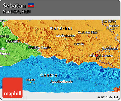 Political Panoramic Map of Sebatan