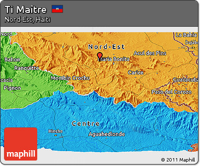 Political Panoramic Map of Ti Maître