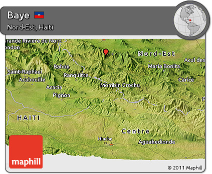 Satellite Panoramic Map of Baye