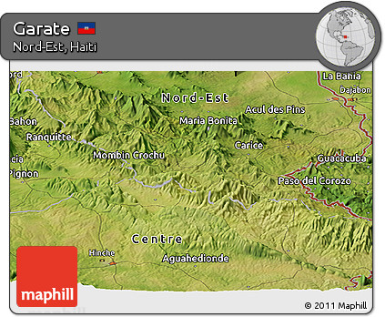 Satellite Panoramic Map of Garate