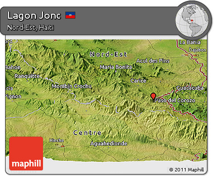 Satellite Panoramic Map of Lagon Jonc