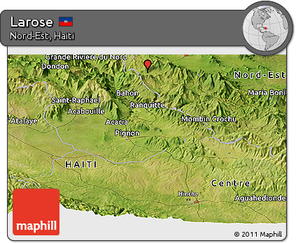 Satellite Panoramic Map of Larose
