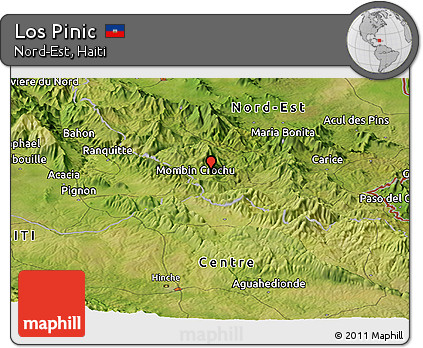 Satellite Panoramic Map of Los Pinic