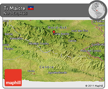 Satellite Panoramic Map of Ti Maître