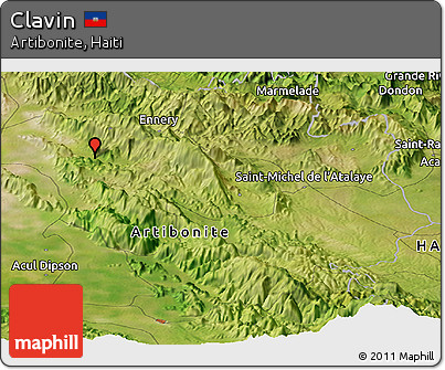 Satellite Panoramic Map of Clavin